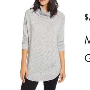 Like new Caslon Turtleneck Tunic Sweater - light gray